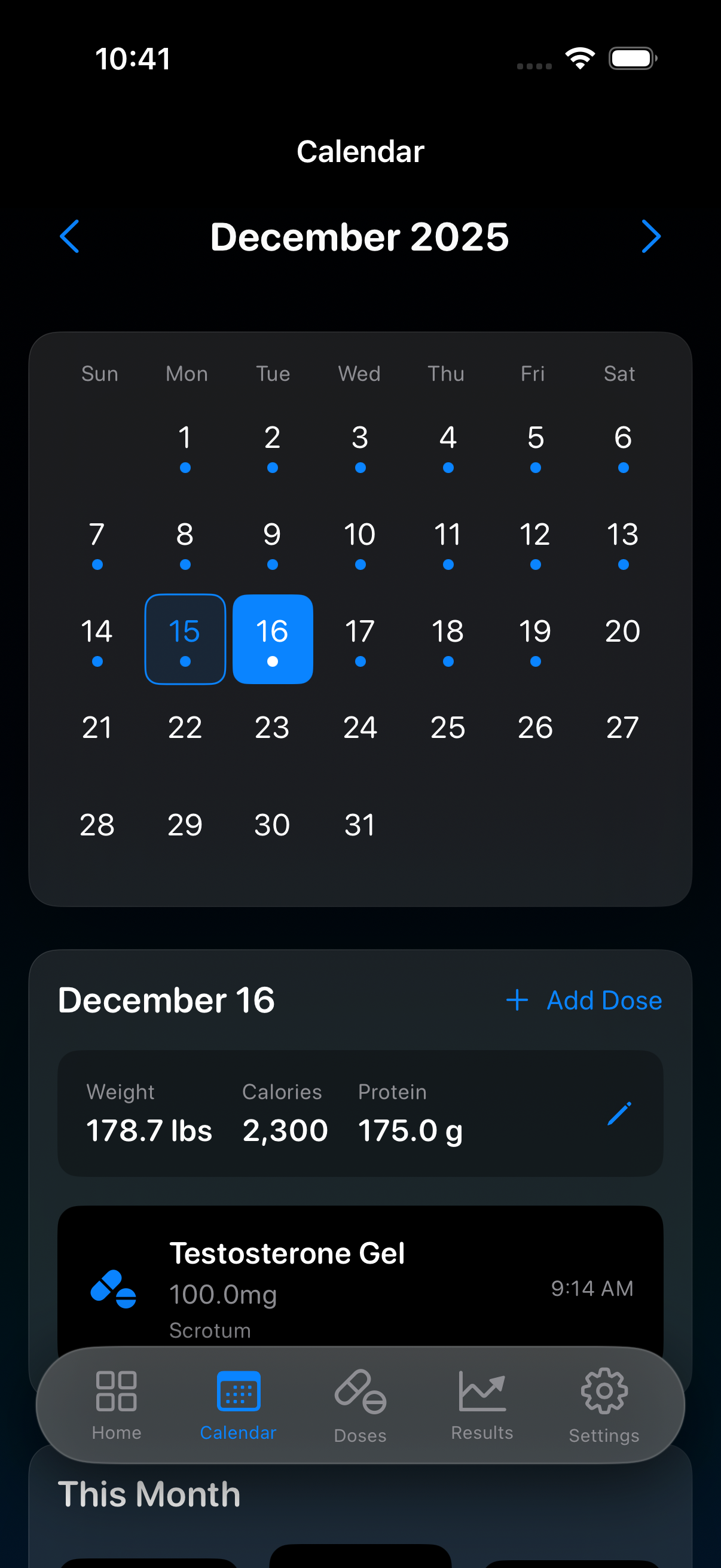 Calendar View
